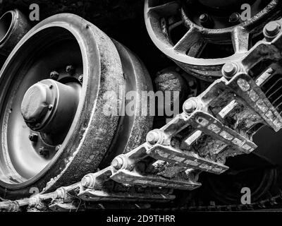 British A34 Comet Tank, gros plan des chenilles Banque D'Images