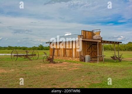 Texas Forts Trail, comté de Shackelford, Albany, fort Griffin Flat, lotissement urbain, atelier de forgeron Banque D'Images