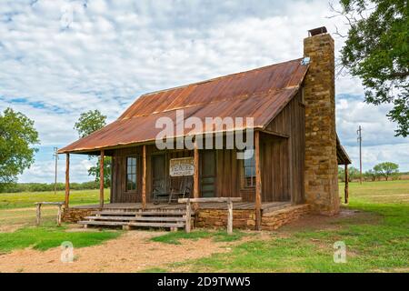 Texas forts Trail, comté de Shackelford, Albany, fort Griffin Flat, lotissement urbain, Frontier House Banque D'Images