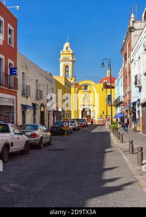 Puebla est la capitale et la plus grande ville de l'État de Puebla, au Mexique, et la deuxième plus grande ville du Mexique colonial et le plus riche diocèse catholique Banque D'Images