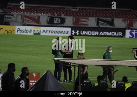 Sao Paulo, Sao Paulo, Brésil. 7 novembre 2020. Ligue brésilienne de football de première division : Sao Paulo vs Goias. 7 novembre 2020, Sao Paulo, Brésil: Match de football entre Sao Paulo et Goias, valable pour le 20ème tour de la ligue brésilienne de football de 1ère division au stade Morumbi. Crédit: Leco Viana/TheNEWS2/ZUMA Wire/Alay Live News Banque D'Images