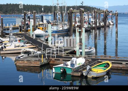 Bateaux dans le port de Nanaimo, sur l'île de Vancouver, Colombie-Britannique, Canada Banque D'Images