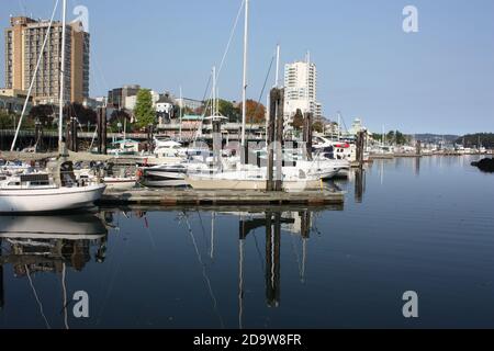 Bateaux dans le port de Nanaimo, sur l'île de Vancouver, Colombie-Britannique, Canada Banque D'Images