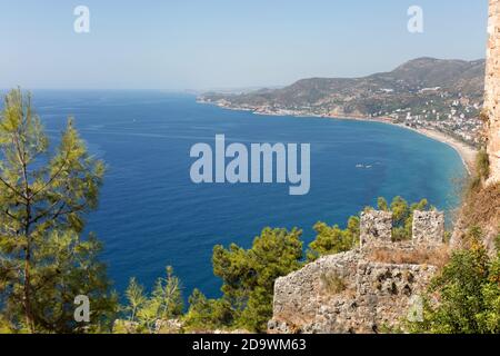 Paysage de la baie d'Alanya. Turquie station balnéaire. Banque D'Images