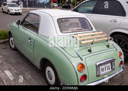 1991 Nissan Figaro japonais cabriolet petite voiture fabriquée en 1991, un peu plus de 20 000 voitures ont été fabriquées, Sydney, Australie Banque D'Images