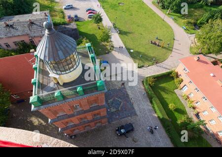 Putgarten: Cap Arkona, vue du nouveau phare à l'ancien phare, Ostsee (mer Baltique), Ile de Rügen, Mecklembourg-Poméranie-Occidentale, Allemagne Banque D'Images