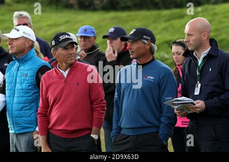 Parcours de golf Turnberry, Ayrshire, Écosse 2012 Seniors Open Golf Championship .Fred couples remportant le Senior British Open par deux coups après avoir cloué un 25 pieds mis pour terminer avec des birdies consécutives Banque D'Images