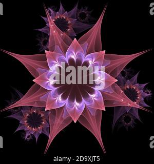 Flame Fractal - fleurs Design Banque D'Images