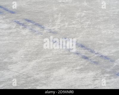 Inscriptions sur la patinoire de hockey, arrière-plan des sports d'hiver Banque D'Images