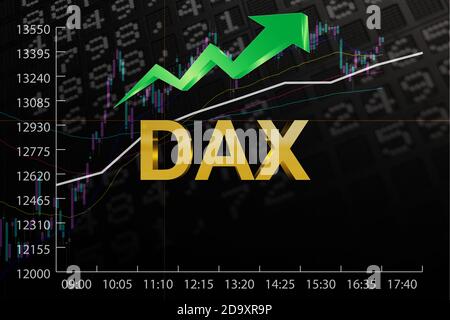 La Bourse allemande Dax est à la hausse Banque D'Images