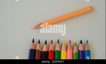 Close up de crayons de couleur Banque D'Images