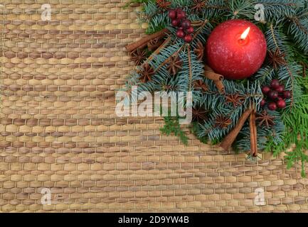 bougies pour l'avent et noël Banque D'Images