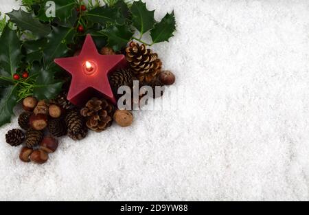 bougies pour l'avent et noël Banque D'Images