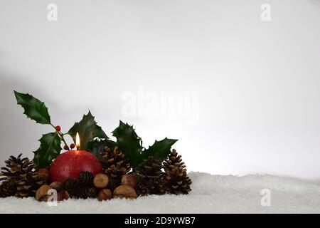 bougies pour l'avent et noël Banque D'Images