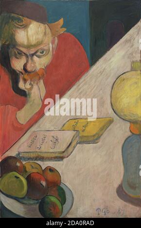 Portrait de Jacob Meyer de Haan – Paul Gauguin – célèbre peinture à l'huile sur toile, peinture haute résolution. Banque D'Images