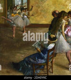 Hilaire-Germain-Edgar Degas, Français, 1834-1917 -- la classe de ballet. Banque D'Images
