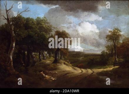 Thomas Gainsborough, anglais, 1727-1788 -- reste par la route Banque D'Images