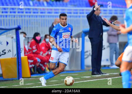 Novara, Italie. 08 novembre 2020. Antonio Natalucci (#16 Novara) pendant le match de la série italienne C entre Novara Calcio 1908 et le FC juventus U23 Cristiano Mazzi/SPP crédit: SPP Sport Press photo. /Alamy Live News Banque D'Images