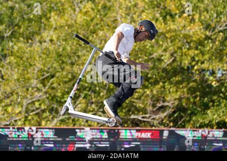 Barcelone, Catalogne, Espagne. 8 novembre 2020. 8 novembre 2020; Parc del Forum, Barcelone, Catalogne, Espagne; Imagin Extreme Barcelona; Picture show Tommy Dang (AUS) pendant Scooter hommes Park semi-frite crédit: Joma Garcia/DAX/ZUMA Wire/Alay Live News Banque D'Images