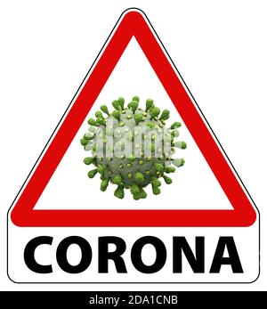 Symbole d'alerte d'infection par le virus Corona Banque D'Images