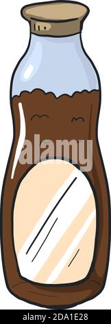 Bouteille de yaourt,illustration,vecteur sur fond blanc Illustration de Vecteur