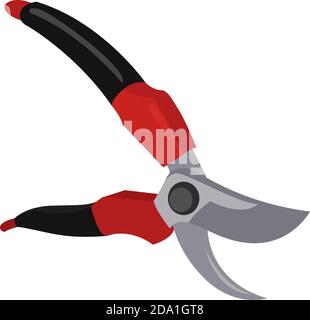 Ciseaux de jardinage, illustration, vecteur sur fond blanc Illustration de Vecteur