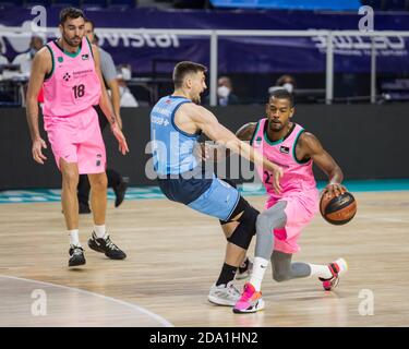 Madrid, Espagne. 08 novembre 2020. Aleksa Avramovic lors de la victoire du FC Barcelone sur Movistar Estudiantes (78 - 92) en Liga Endesa partie de saison régulière (jour 10) célébrée à Madrid (Espagne) au Centre Wizink. 8 novembre 2020. (Photo de Juan Carlos García Mate/Pacific Press) Credit: Pacific Press Media production Corp./Alay Live News Banque D'Images
