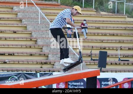 Barcelone, Catalogne, Espagne. 8 novembre 2020. 8 novembre 2020; Parc del Forum, Barcelone, Catalogne, Espagne; Imagin Extreme Barcelona; Picture show Eric Avila (ESP) pendant Scooter hommes Street semi-frite crédit: Joma Garcia/DAX/ZUMA Wire/Alay Live News Banque D'Images