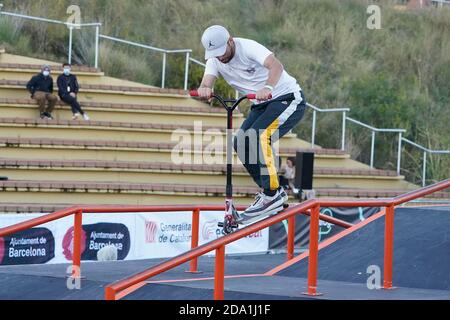 Barcelone, Catalogne, Espagne. 8 novembre 2020. 8 novembre 2020; Parc del Forum, Barcelone, Catalogne, Espagne; Imagin Extreme Barcelona; Picture show Boris Germain (FRA) pendant Scooter hommes Street semi-final Credit: Joma Garcia/DAX/ZUMA Wire/Alay Live News Banque D'Images