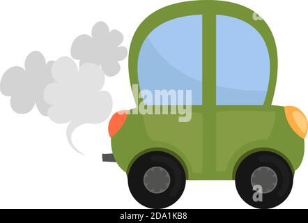 Petite voiture verte,illustration,vecteur sur fond blanc Illustration de Vecteur