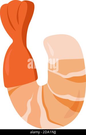 Petite crevette , illustration, vecteur sur fond blanc Illustration de Vecteur