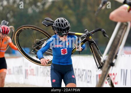 Gaia Realini (ITA) pendant les femmes de moins de 23 ans UEC Cyclo-Cross European Championships le 8 novembre 2020 à Rosmalen, pays-Bas photo par SCS/Soenar Chamid/AFLO (PAYS-BAS OUT) Banque D'Images