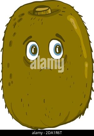 Kiwi , illustration, vecteur sur fond blanc Illustration de Vecteur