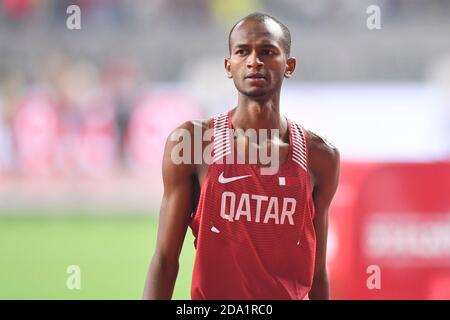 Mutaz Barshim (Qatar). Médaille d'or du saut en hauteur. Championnats du monde d'athlétisme de l'IAAF, Doha 2019 Banque D'Images