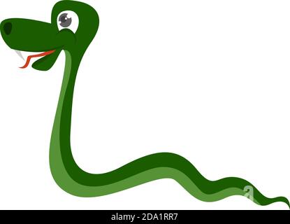 Serpent vert, illustration, vecteur sur fond blanc Illustration de Vecteur