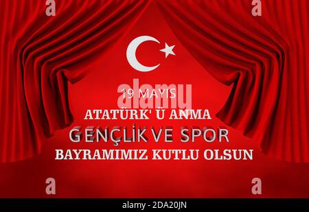 Turquie; drapeau turc, célébration et drapeau turc Banque D'Images