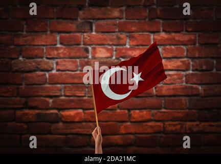 Turquie; drapeau turc, célébration et drapeau turc Banque D'Images