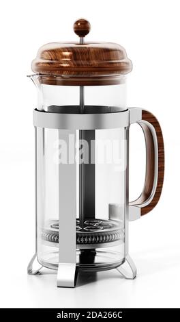 Presse de serrage isolée sur fond blanc. Illustration 3D. Banque D'Images