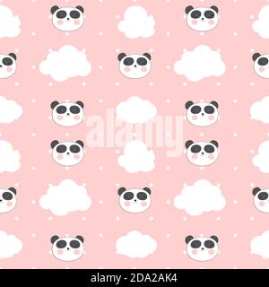Joli motif panda sans couture pour un motif carte et chemise. Illustration vectorielle Illustration de Vecteur