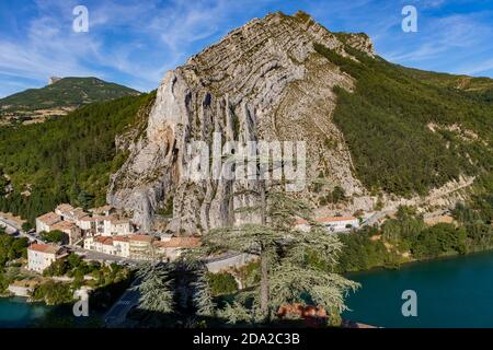 Sisteron, Alpes, france - le rocher de la Baume Banque D'Images