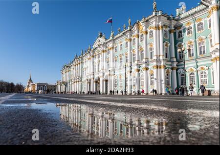Sankt Petersburg, Russie. 29 février 2020. Vue extérieure de l'Hermitage. Crédit : Silas Stein/dpa/Alay Live News Banque D'Images