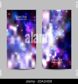 Ensemble de bannières verticales avec étoiles et cercles Illustration de Vecteur