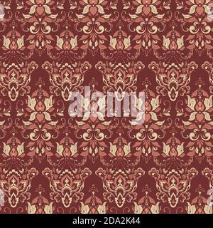 Fond vectoriel vintage transparent. Papier peint vectoriel floral de style baroque Illustration de Vecteur