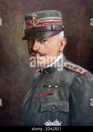 LUIGI CADORNA (1850-1928) en tant que général dans l'armée italienne de la première Guerre mondiale. Banque D'Images