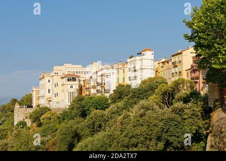 Maisons historiques de Monaco sur le Rocher ('le Rocher') Banque D'Images