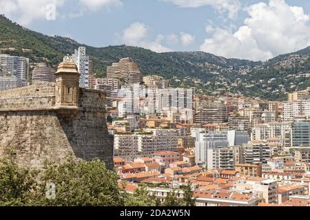 Monaco - vue sur la ville depuis le Rocher (« le Rocher ») Banque D'Images