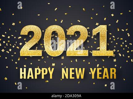 2021 fond de vecteur du nouvel an heureux Illustration de Vecteur