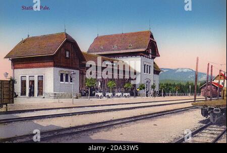 Gare à voie étroite Pale sur la ligne Sarajevo (- Vardište) - Uvac Banque D'Images