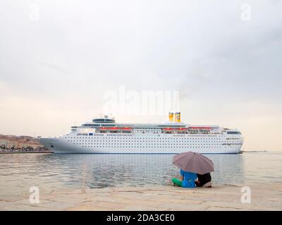 Costa Crociere. Bateau de croisière ancré à Trieste Banque D'Images