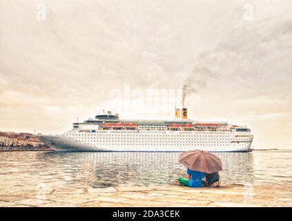 Costa Crociere. Bateau de croisière ancré à Trieste Banque D'Images